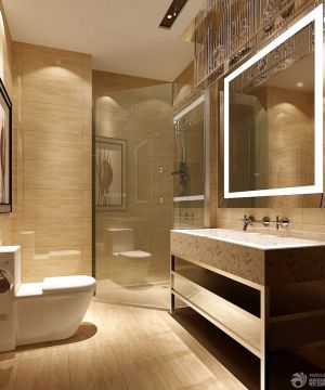 中式卫生间浴室玻璃门装修效果图
