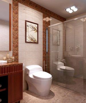 中式卫生间浴室柜装修效果图片