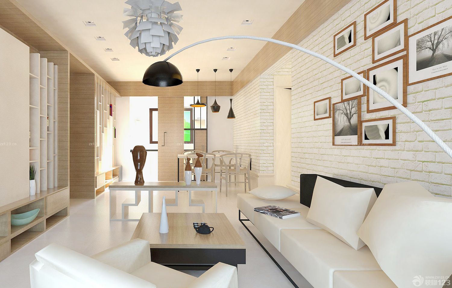 小户型创意家居客厅吊顶装修效果图