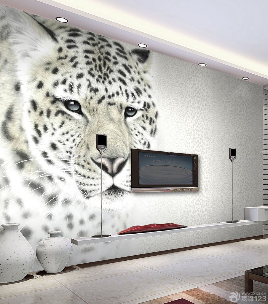 最新现代客厅3d电视背景墙装修效果图