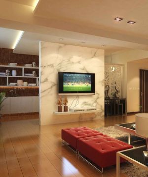 现代家装风格客厅电视背景墙装修效果图