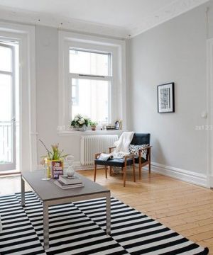 北欧风格家装客厅内地毯范例图片