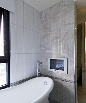 现代时尚卫生间浴缸装修效果图片