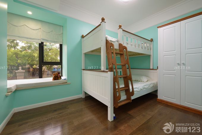 美式简约风格儿童房颜色装修效果图片