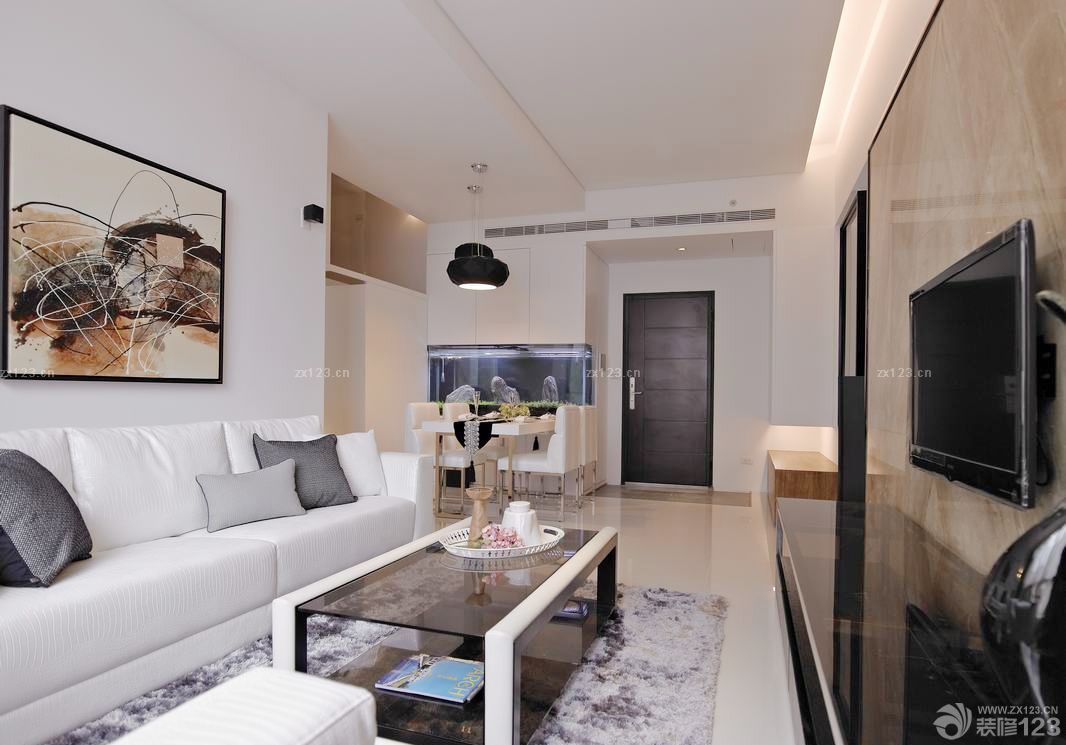 时尚家居客厅沙发背景墙装饰画装修