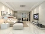 现代时尚客厅瓷砖电视墙装修设计效果图
