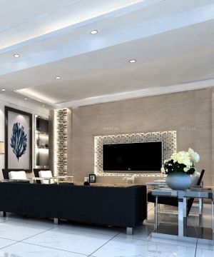 现代时尚最新客厅电视背景墙装修效果图片
