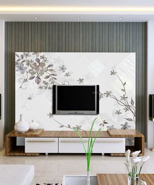 现代客厅电视背景墙墙面装饰设计装修效果图片