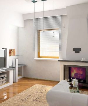 现代小客厅壁炉装修设计效果图片