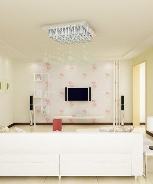 现代小客厅电视背景墙造型设计装修效果图