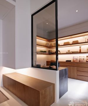 现代风格玄关隔断装修图片