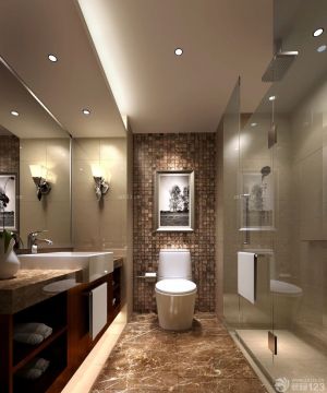 现代风格小卫生间浴室柜装修图片