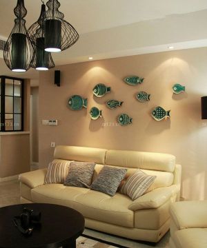 温馨小户型客厅沙发背景墙装修效果图片