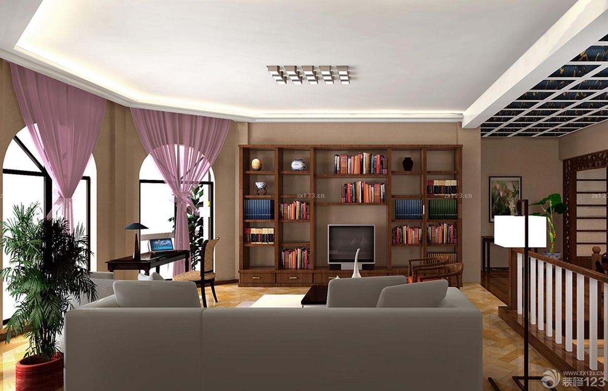 家装别墅液晶电视背景墙装修效果图片