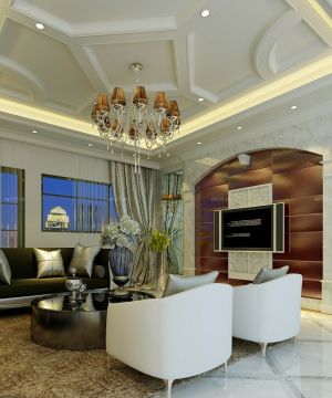 新古典欧式风格客厅装修效果图欣赏