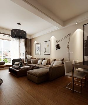 现代客厅转角沙发装修效果图片欣赏