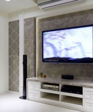 简约欧式风格客厅电视墙装修设计效果图