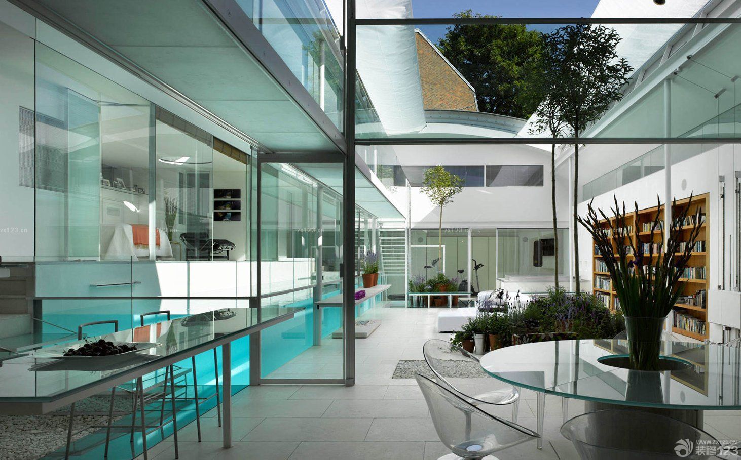 小户型别墅玻璃隔断图片