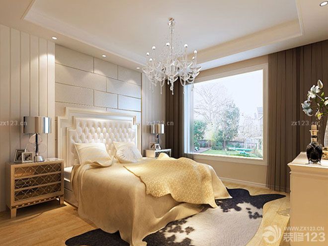 简约欧式风格 主卧室装修效果图片