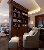 欧式风格120平米房子卧室隔断装修图