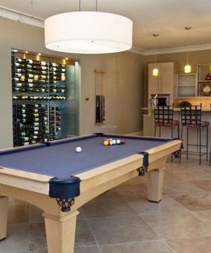 简约家庭酒吧设计台球桌装修效果图片