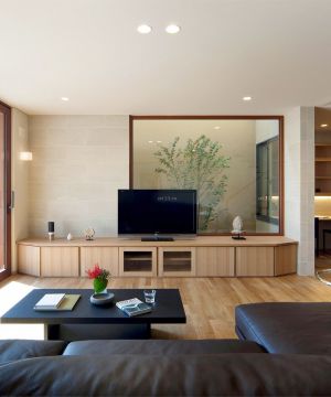 现代客厅实木电视柜装修效果图欣赏