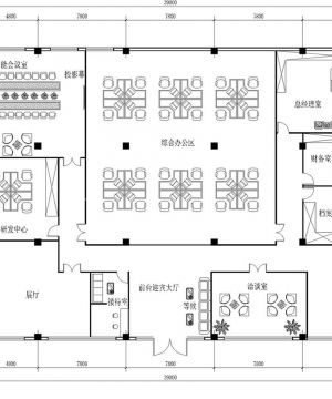 大型公司办公室室内设计平面图片