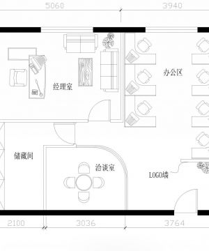 公司办公室室内设计平面图片