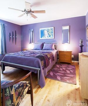 温馨紫色卧室装修设计效果图