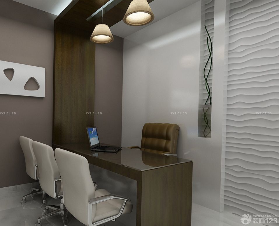 办公室室内壁纸装修效果图