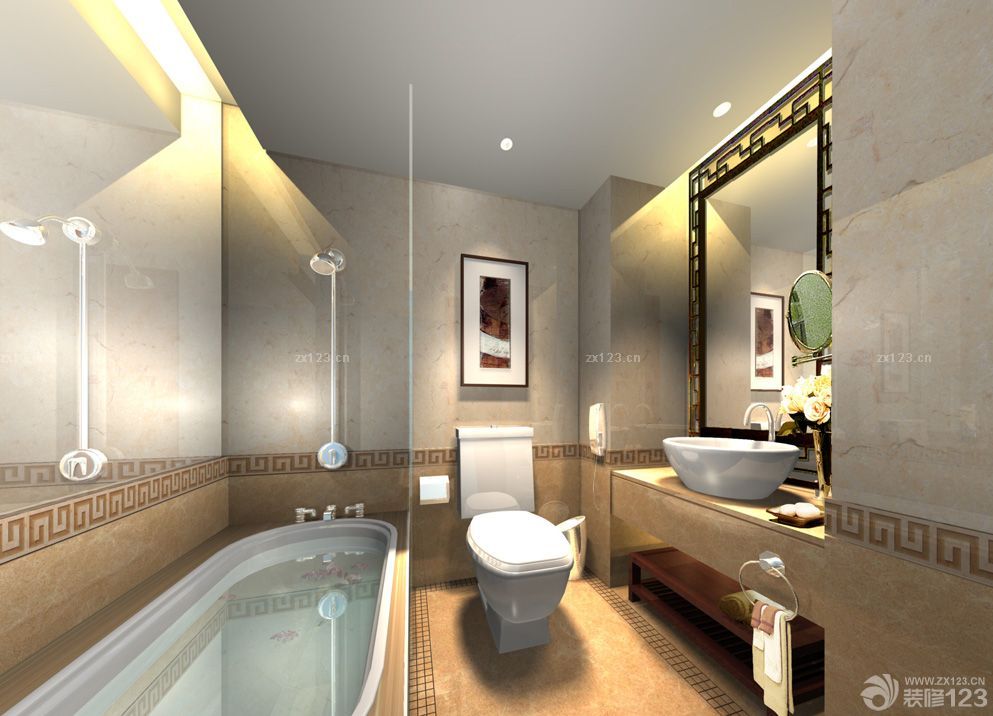 家庭卫生间装修效果图大全2025图片 卫生间洗手盆图片