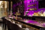 时尚紫色酒吧吧台置物架装修效果图片