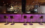 简约欧式风格紫色酒吧吧台效果图