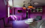 唯美家庭紫色酒吧吧台装修效果图