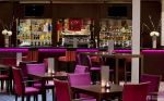 经典紫色酒吧吧台装修效果图