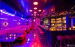 时尚紫色酒吧吧台装修效果图