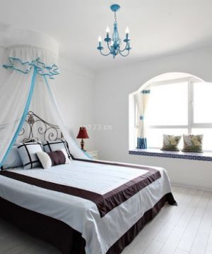 地中海风格卧室床头设计图片
