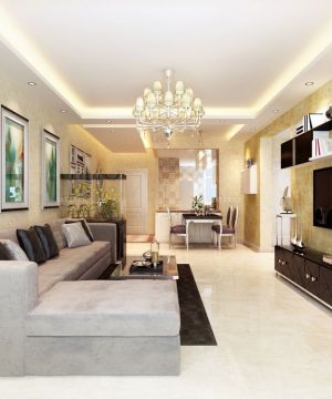 客厅装修设计效果图库 转角沙发装修效果图片