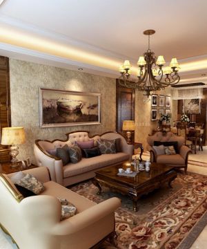 家装客厅组合沙发装修设计效果图库