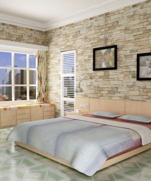 卧室墙砖壁纸设计装修效果图纸