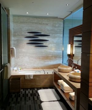 泰式风格酒店室内厕所装修效果图