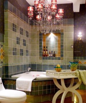 古典风格100平米房子浴室装修图