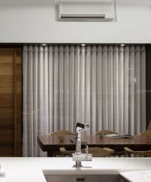 60平办公室室内纱帘装修效果图片