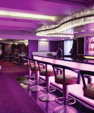 温馨小紫色酒吧吧台装修效果图