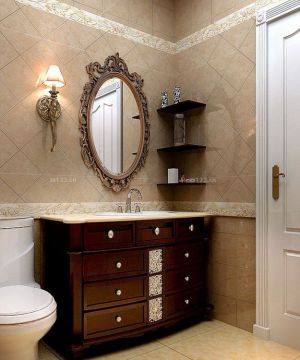 家庭卫生间装修效果图大全2023图片 浴室柜装修效果图片