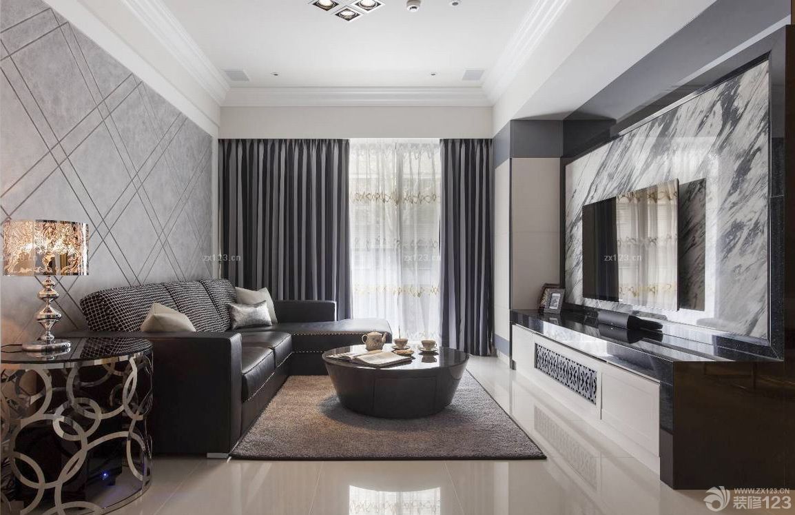 新古典欧式风格大理石电视背景墙