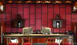 东南亚酒吧吧台红色墙面装修效果图片