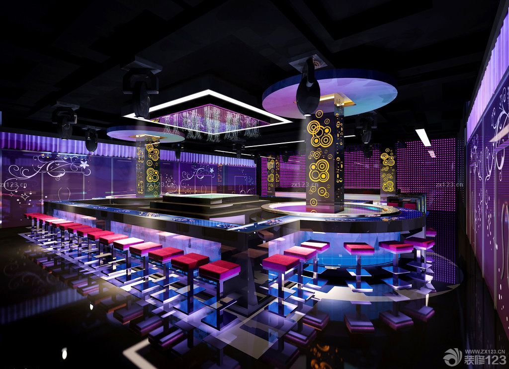 精致夜总会装修设计高凳效果图片