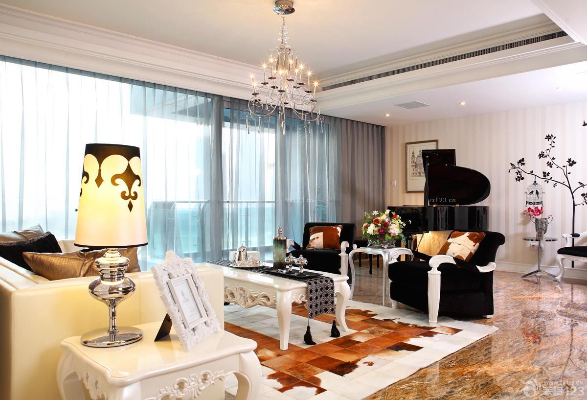 100平方米房子客厅吊灯装修效果图