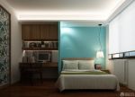 现代80平米房子卧室简约吊灯装修效果图片